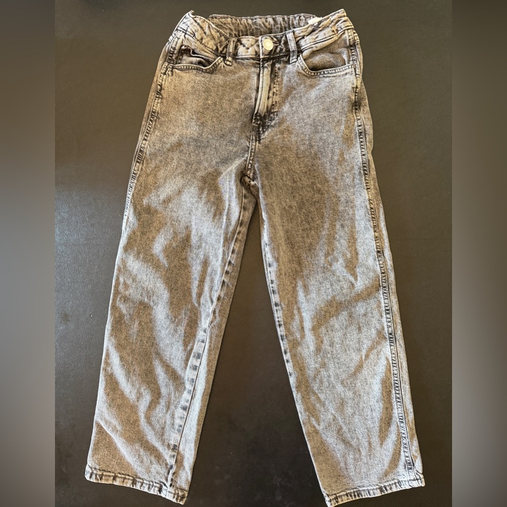 H&M Baggy BlackGray Acid Wash Kids Jeans